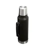 Термос Stanley Legendary Classic 1,4 л стальной вакуумный, со складной ручкой, проточной пробкой и крышкой-кружкой, Black 2.0 чёрный — фото 3
