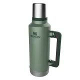 Термос Stanley Legendary Classic 1,9 л стальной вакуумный, со складной ручкой, проточной пробкой и крышкой-кружкой, зелёный — фото 3