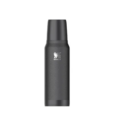 Термос Stanley New Legendary Classic 0,95 л стальной вакуумный, пробка Twist & Pour, складная ручка, Hammertone Black чёрный