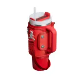Сумка-чехол Stanley Carry-All для кружки Quencher 1,18 л с плечевым ремнём и карманами, коралловая Hot Coral — фото 2