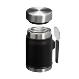 Термос для еды Stanley Classic Legendary 0,4 л с ложкой, стальной вакуумный, с широким горлом, Black 2.0 чёрный — фото 2