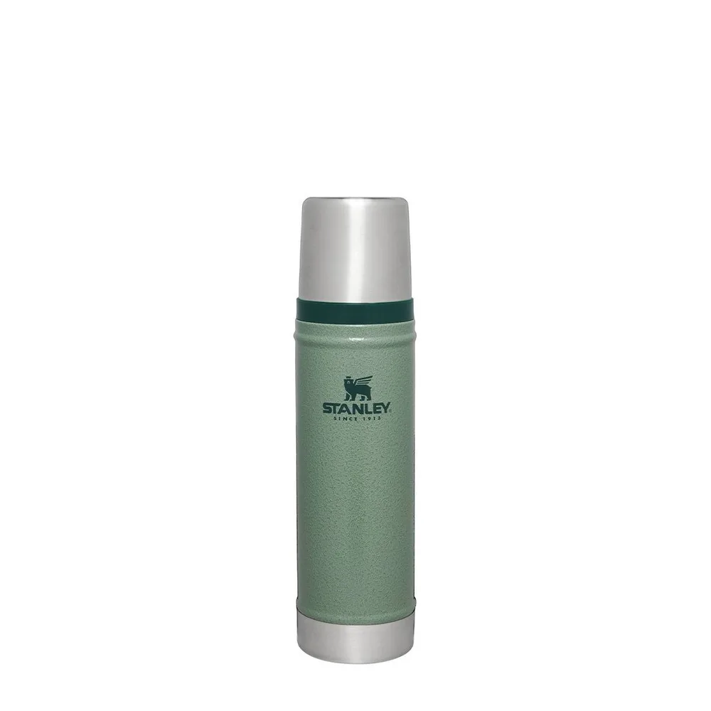 Термос Stanley Legendary Classic 0,6 л из нержавеющей стали, вакуумный, крышка-кружка, Hammertone Green зелёный