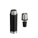 Термос Stanley Legendary Classic 0,6 л, нержавеющая сталь 18/8, с крышкой-кружкой, чёрный Black 2.0 — фото 2