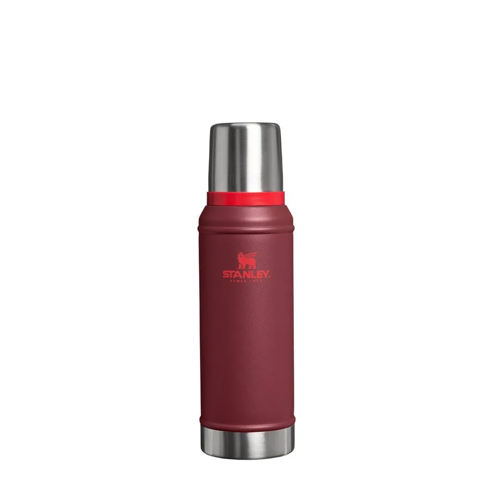 Термос Stanley Legendary Classic 0,95 л стальной вакуумный, с крышкой-кружкой и переливной пробкой, Cranberry красный