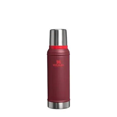 Термос Stanley Legendary Classic 0,95 л стальной вакуумный, с крышкой-кружкой и переливной пробкой, Cranberry красный