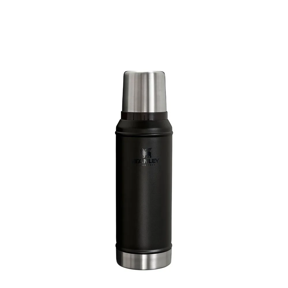 Термос Stanley Legendary Classic 0,95 л стальной вакуумный, с крышкой-кружкой и переливной пробкой, Black 2.0 чёрный