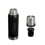 Термос Stanley Legendary Classic 0,95 л стальной вакуумный, с крышкой-кружкой и переливной пробкой, Black 2.0 чёрный — фото 2