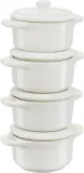 Мини-кокоты керамические Staub Gift Giving, набор 4 шт, 200 мл, 10 см, цвет слоновая кость, для духовки — фото 1