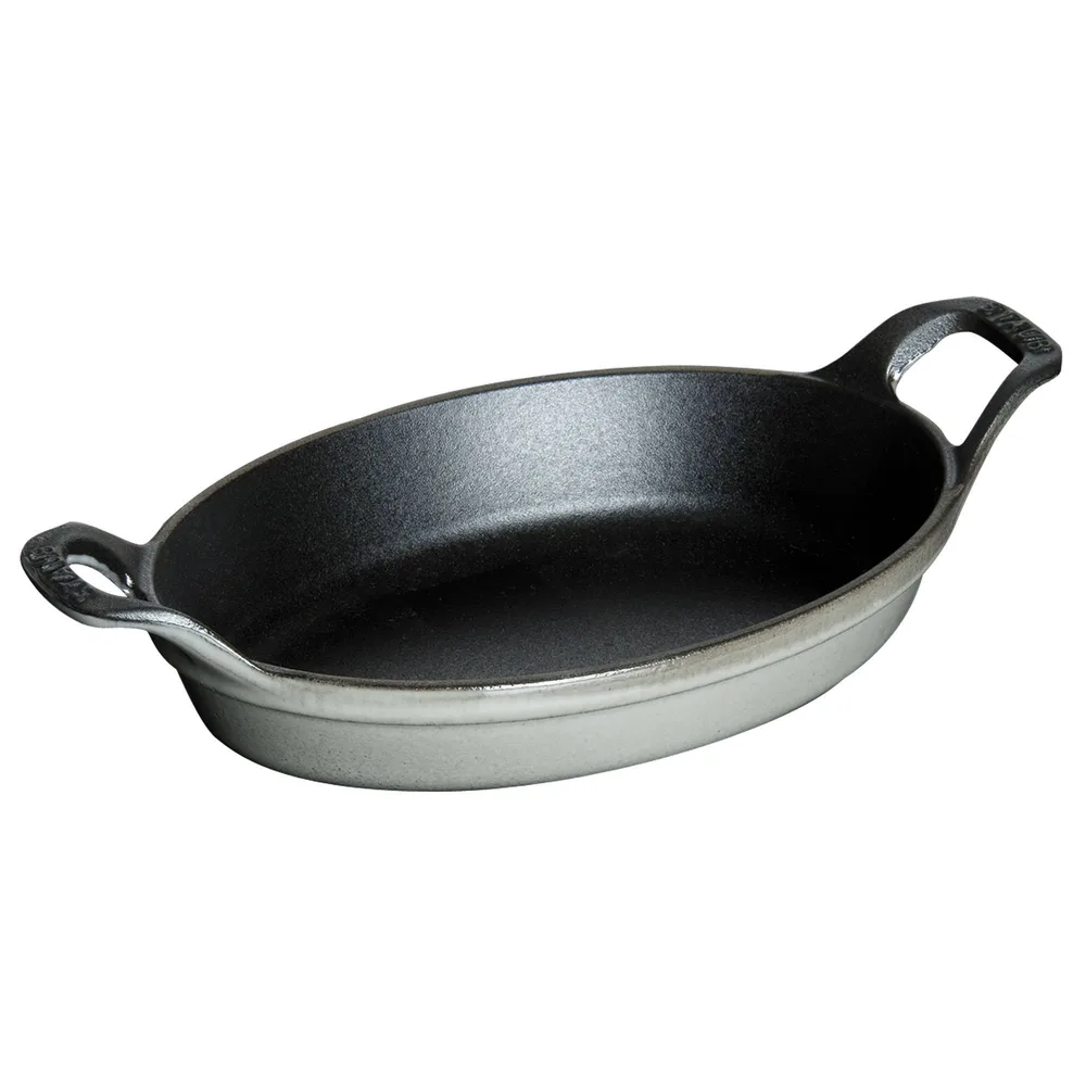 Форма для запекания овальная Staub 250 мл, чугун, графитово-серая, индукция