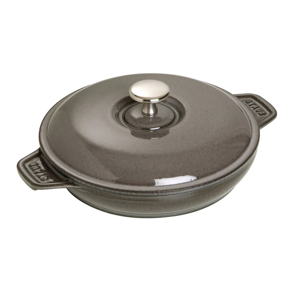 Форма для запекания круглая Staub Sur la Table Minis 20 см, с крышкой, графитово-серая