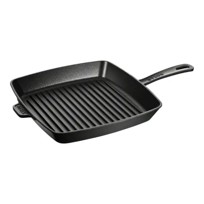 Сковорода-гриль чугунная Staub Chistera 26 см, для индукционных плит, чёрная