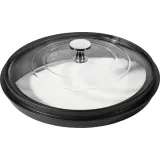 Крышка стеклянная Staub 26 см для чугунных кастрюль La Cocotte и сковород, с чугунным ободом — фото 1