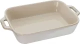 Набор из 3 прямоугольных керамических блюд Staub Cooking 1,1 л, 2,4 л, 4,5 л, белые — фото 4
