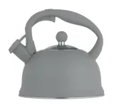 Чайник со свистком Typhoon Otto Stove Top, сталь, с негорячей ручкой, для всех плит включая индукцию, серый — фото 1