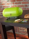 Хлебница Wesco BreadBoy 44 см, графитовый матовый, хромированное основание — фото 3