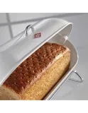 Хлебница Wesco BreadBoy 44 см, песочный матовый, хромированное основание — фото 2
