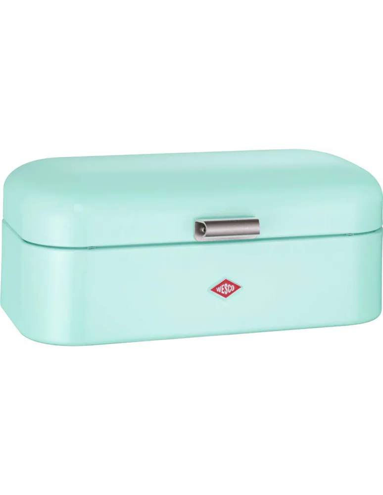 Хлебница Wesco Grandy 42 см, ретро, мятный, хромированная ручка