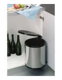 Мусорное ведро на дверцу шкафа Wesco RONDO 13 л, стальное — фото 1