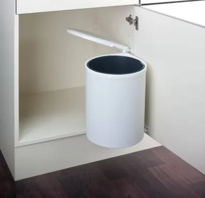 Мусорное ведро на дверцу шкафа Wesco RONDO 13 л, белое