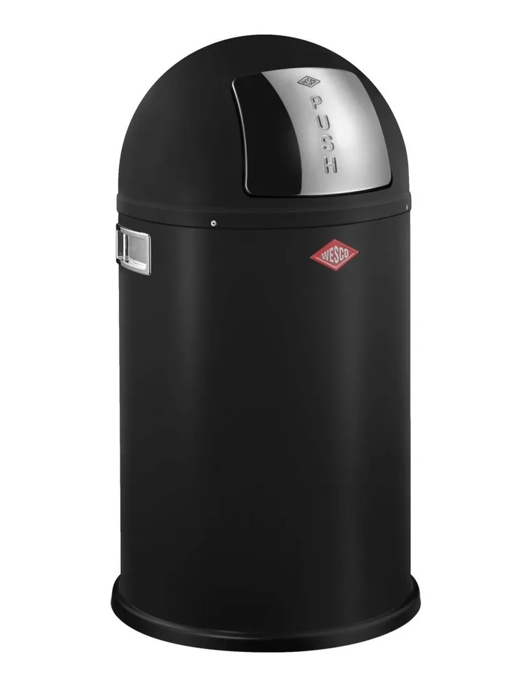 Мусорное ведро Wesco Pushboy Junior 22 л, чёрное матовое