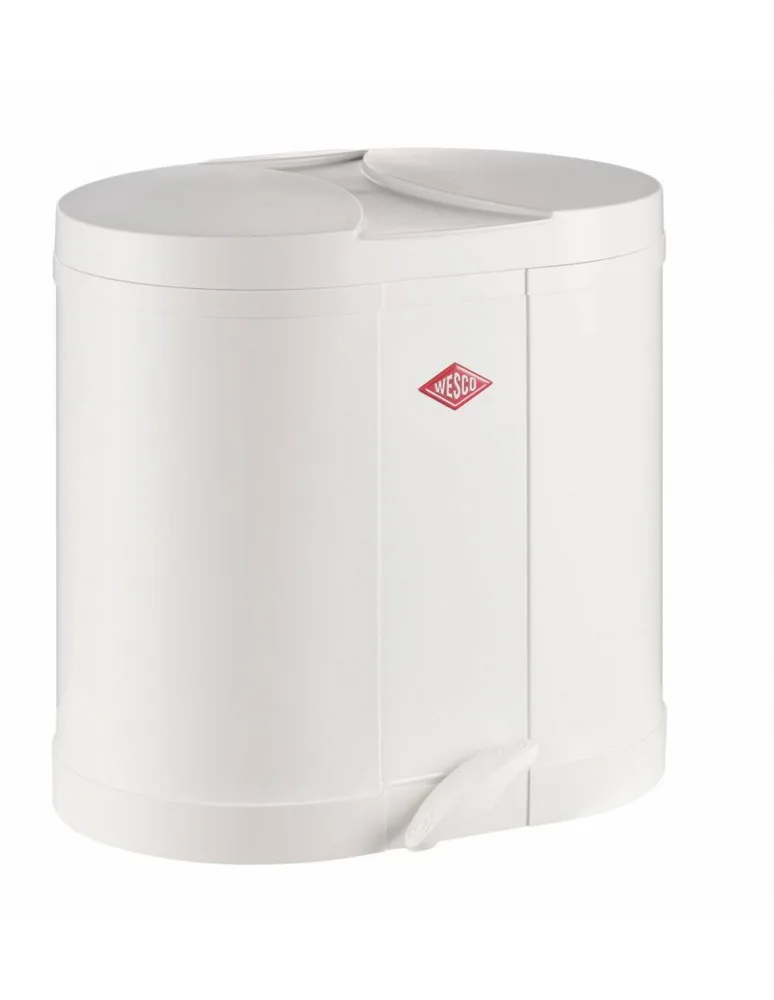 Мусорное ведро Wesco BETA 2x15 л (30 л) с педалью для сортировки, белое
