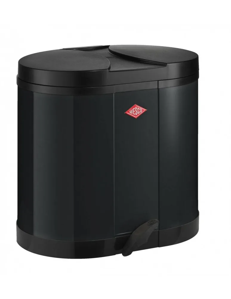 Мусорное ведро Wesco BETA 2x15 л (30 л) с педалью для сортировки, чёрное