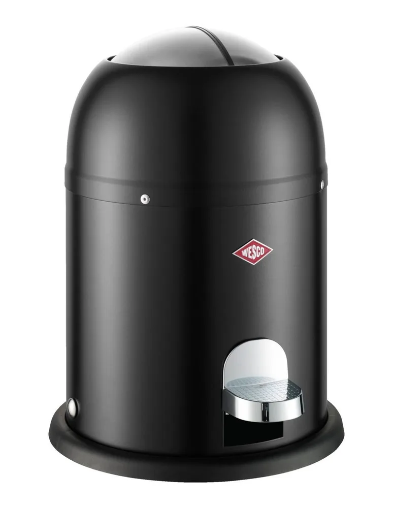 Мусорное ведро Wesco Mini Master 6 л с педалью, чёрное матовое