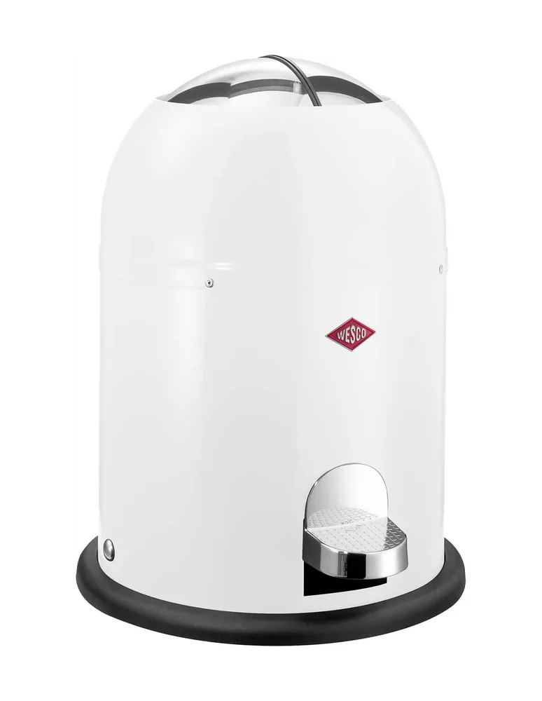 Мусорное ведро Wesco Mini Master 6 л с педалью, белое