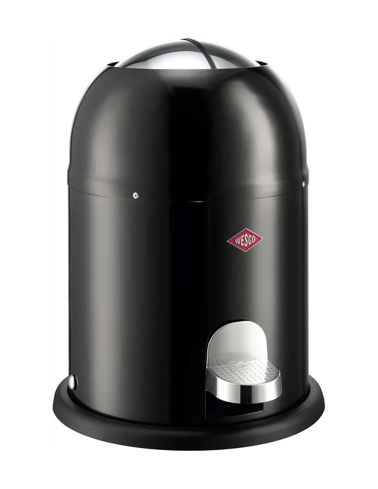 Мусорное ведро Wesco Mini Master 6 л с педалью, чёрное