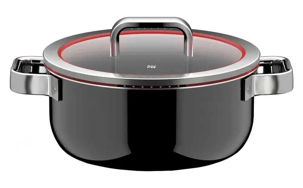 Низкая кастрюля WMF Fusiontec Function Pro Black 24 см, 4,4 л, с крышкой, чёрная