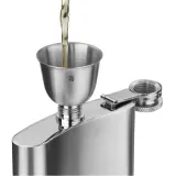 Набор для алкоголя WMF Manhattan, 6 предметов: фляжка 200 мл, 4 стопки, чехол, воронка, сталь Cromargan — фото 6