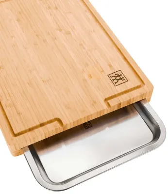 Доска разделочная ZWILLING BBQ+ с выдвижным поддоном, бамбук, 39 x 30 x 5 см
