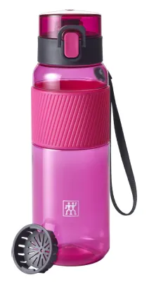 Бутылка для воды Zwilling Bottle 680 мл, тритан, силиконовый чехол, ситечко, розовая