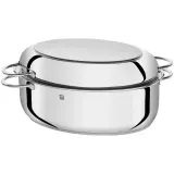 Жаровня Zwilling Plus 8,5 л нержавеющая сталь с крышкой и подставкой, для духовки и индукции, серебристая — фото 1