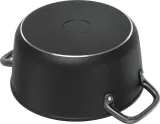Кастрюля низкая Zwilling Milano 24 см, 4,7 л, с крышкой, керамическое покрытие, для индукции, чёрная — фото 3