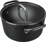 Кастрюля низкая Zwilling Milano 24 см, 4,7 л, с крышкой, керамическое покрытие, для индукции, чёрная — фото 4