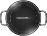 Кастрюля низкая Zwilling Milano 24 см, 4,7 л, с крышкой, керамическое покрытие, для индукции, чёрная — фото 5