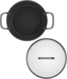 Кастрюля низкая Zwilling Milano 24 см, 4,7 л, с крышкой, керамическое покрытие, для индукции, чёрная — фото 7