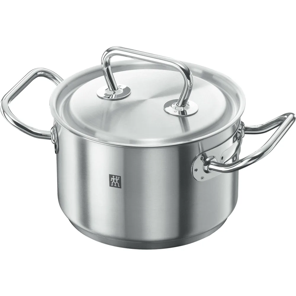 Высокая кастрюля Zwilling Twin Classic 16 см 2 л с крышкой, нержавеющая сталь, дно SIGMA Classic, для индукции, серебристая