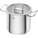 Высокая кастрюля Zwilling Pro 24 см 8,1 л с крышкой, нержавеющая сталь, для индукции, серебристая — фото 1