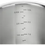 Высокая кастрюля Zwilling Pro 20 см 3,5 л со стеклянной крышкой, нержавеющая сталь, для индукции, серебристая — фото 2