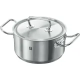 Низкая кастрюля Zwilling Twin Classic 20 см 3 л с крышкой, нержавеющая сталь, дно Cookstar, для индукции, серебристая — фото 1
