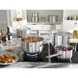 Низкая кастрюля Zwilling Twin Classic 20 см 3 л с крышкой, нержавеющая сталь, дно Cookstar, для индукции, серебристая — фото 3