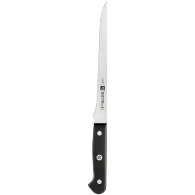 Нож филейный Zwilling Gourmet 18 см, нержавеющая сталь Friodur, рукоять ABS, серебристо-чёрный