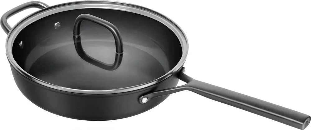 Сотейник Zwilling Milano с крышкой 28 см, керамическое антипригарное покрытие, чёрный