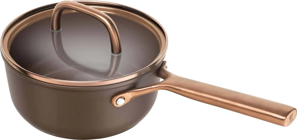 Сотейник Zwilling Milano 18 см, 2,8 л, с крышкой, керамическое покрытие, для индукции, коричневый