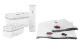 Стартовый набор Zwilling Fresh&Save S/M: 2 стеклянных контейнера, 4 вакуумных пакета и насос — фото 1