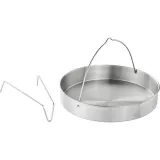 Вставка Zwilling для скороварки EcoQuick и AirControl 22 см без отверстий, нержавеющая сталь, с ручками и подставкой — фото 2