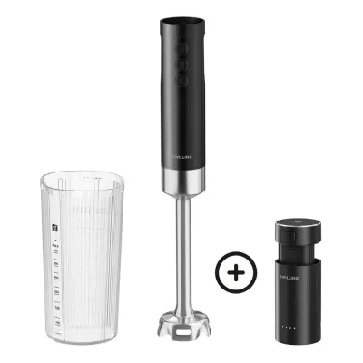 Стартовый набор Zwilling XTEND: беспроводной ручной блендер, аккумулятор 12 В, зарядное устройство, чёрный