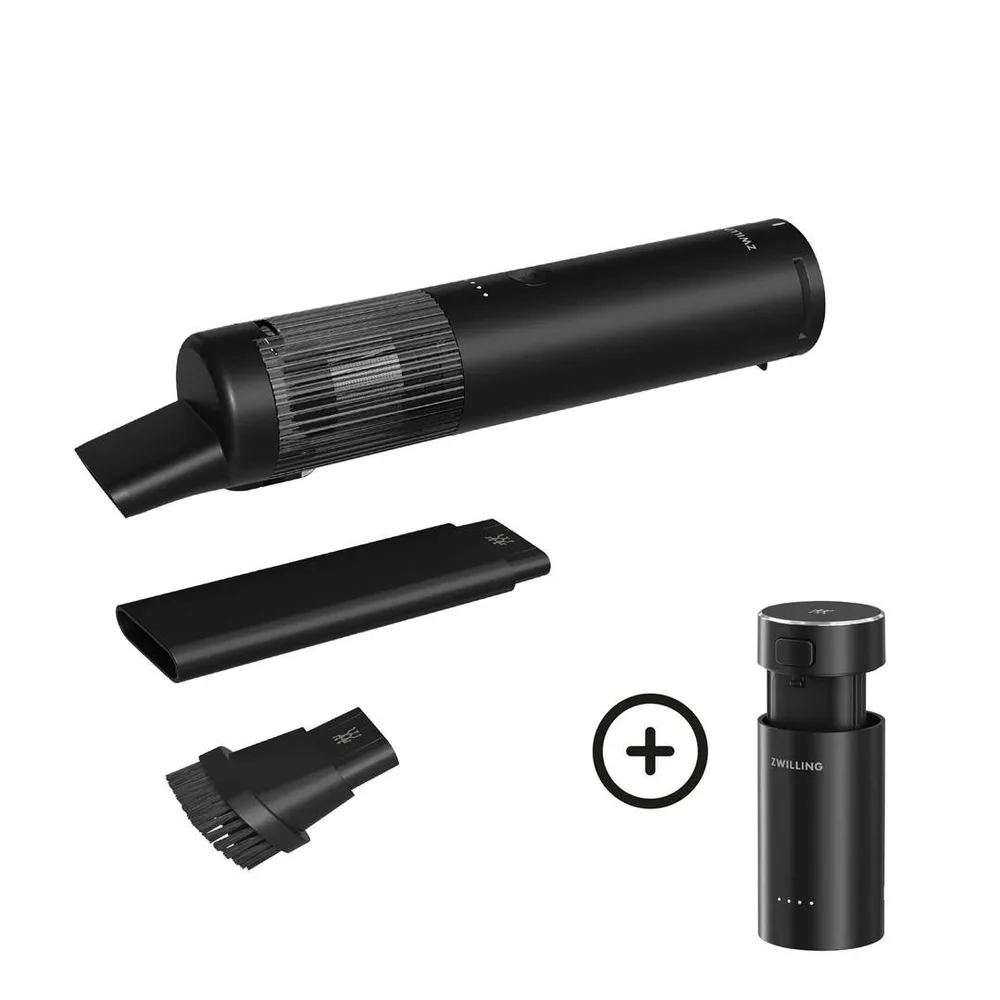 Стартовый набор Zwilling XTEND: беспроводной ручной пылесос, аккумулятор 12 В, зарядное устройство, чёрный